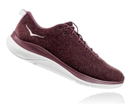 Hoka One One Hupana Flow Wool - Tenis Caminhada Mulher Rosa Marrom | PT-cmCg6g4